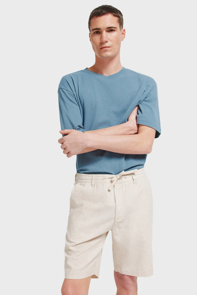 Чоловічі білі шорти slim fit 5