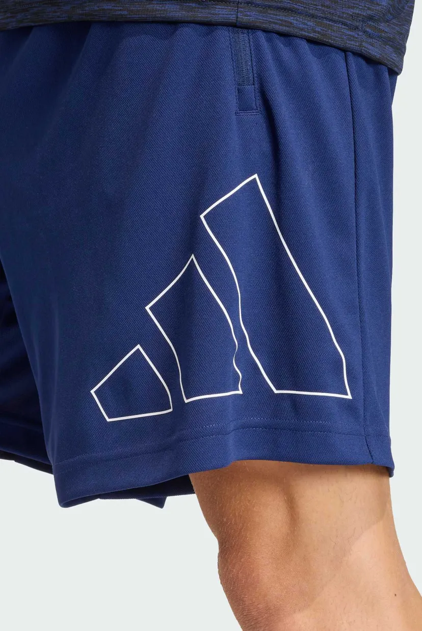 Чоловічі сині шорти WORKOUT ESSENTIALS BASE PIQUE BIG LOGO 4