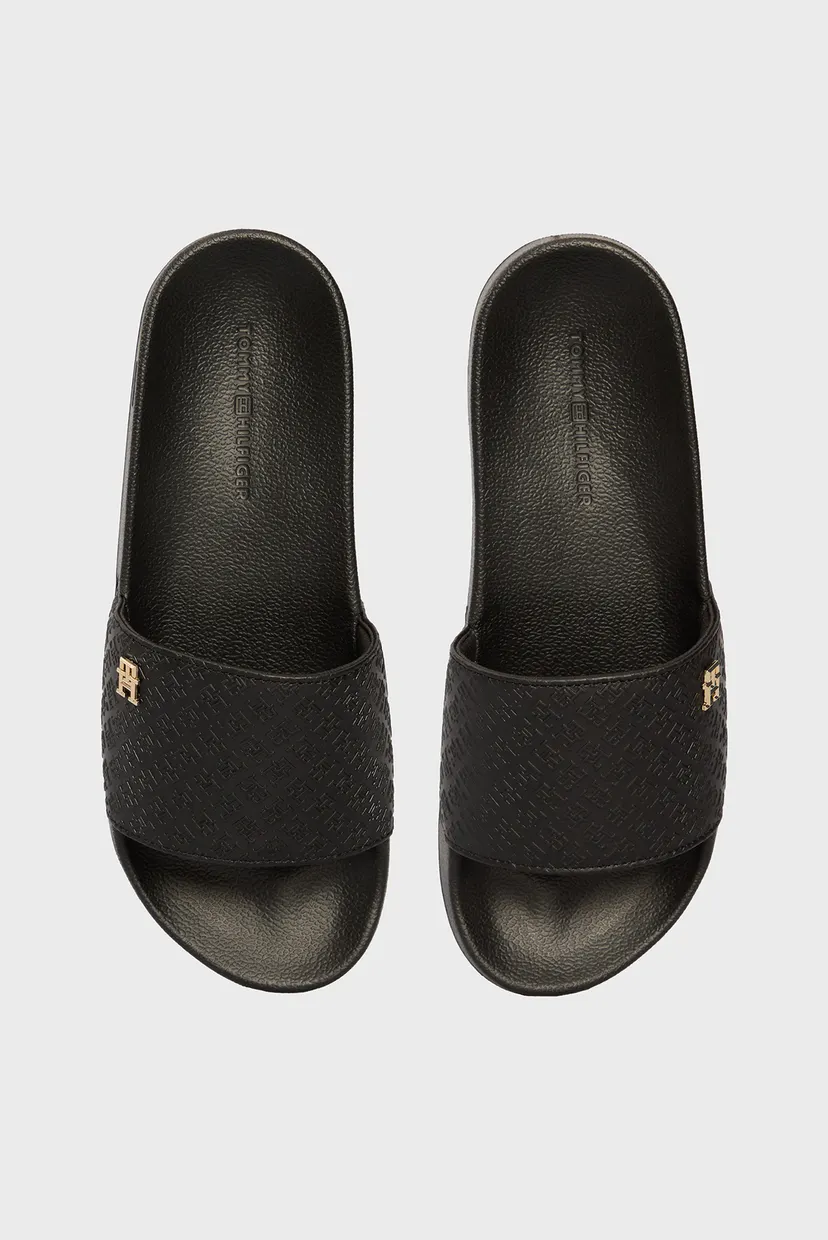 Женские черные слайдеры TH MONOGRAM POOLSIDE 5