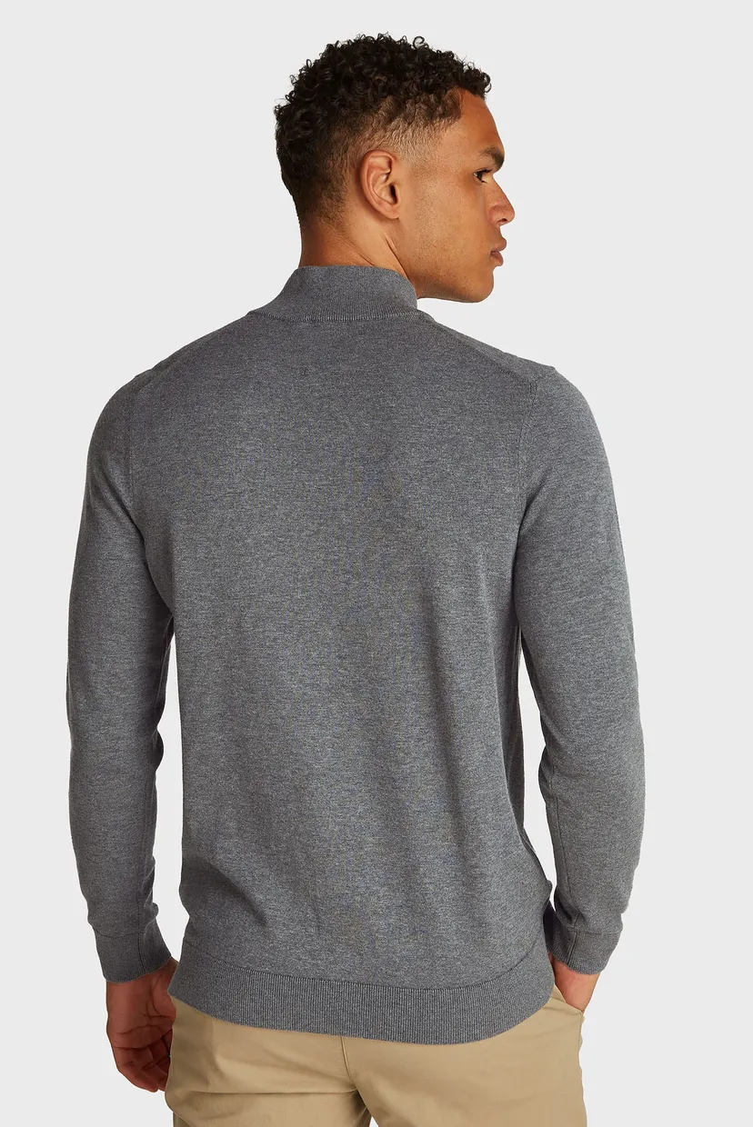 Чоловічий сірий кардиган COTTON SILK BLEND 3