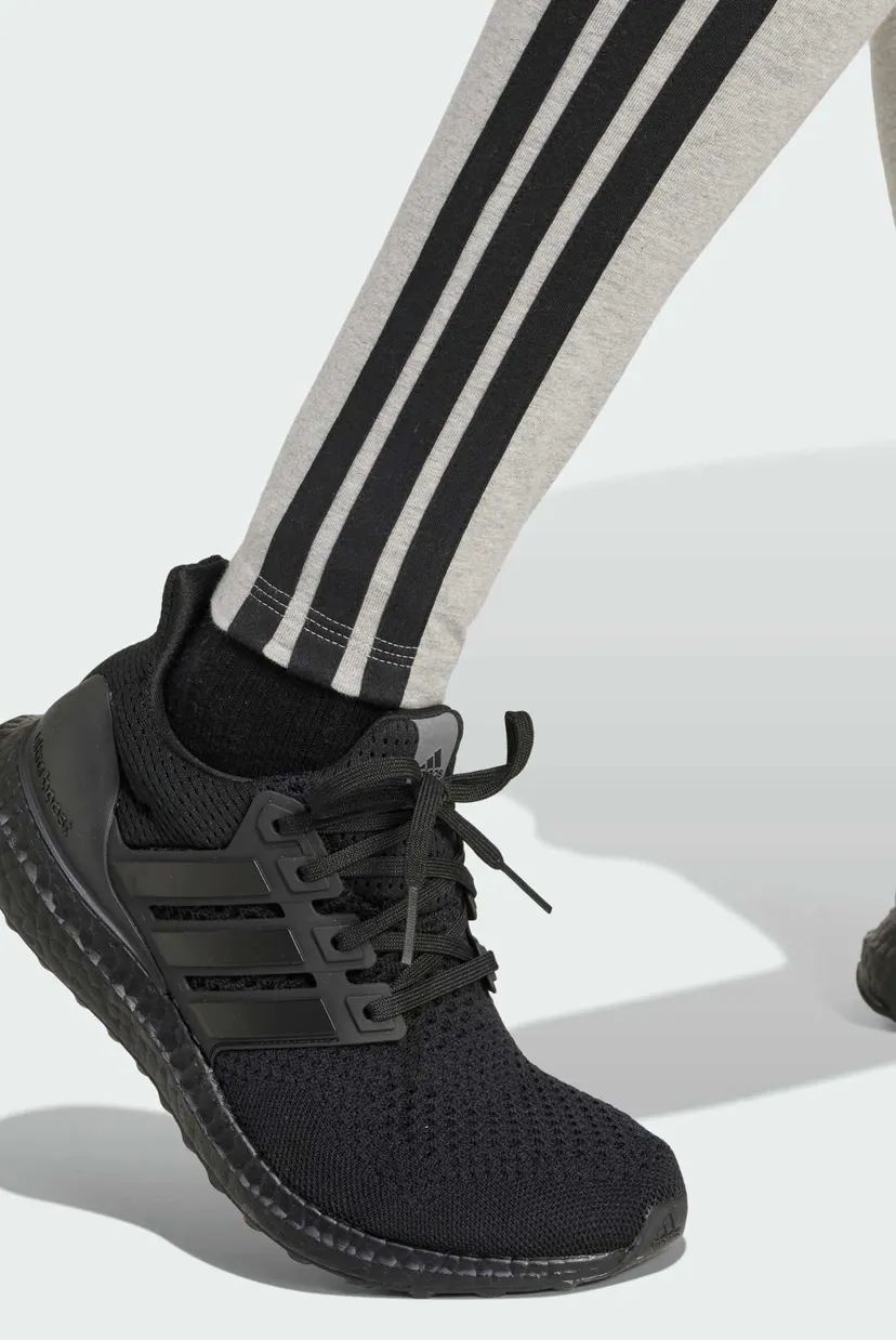 Женские серые тайтсы Essentials 3-Stripes Cotton 5
