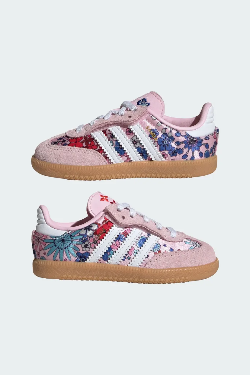 Дитячі пудрові снікерси ADIDAS LIBERTY LONDON SAMBA OG COMFORT CLOSURE ELASTIC LACE 7