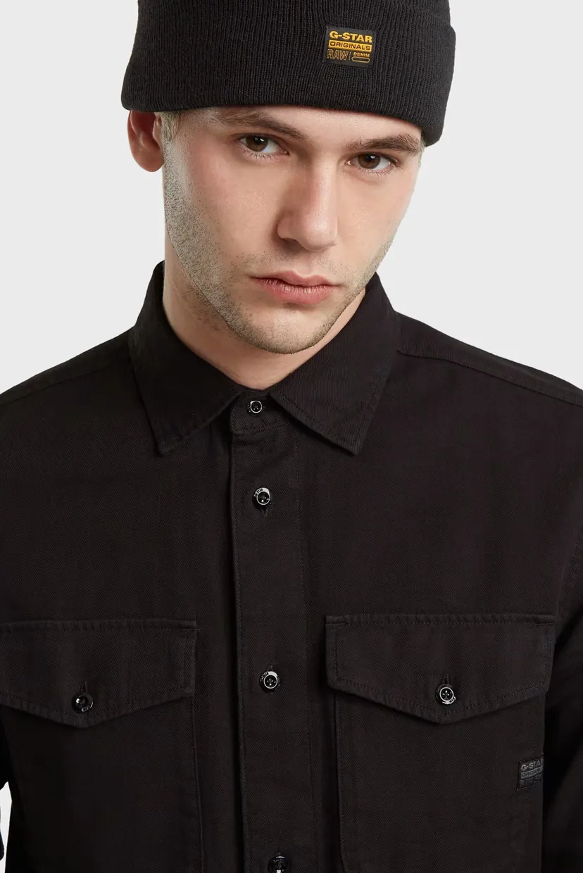 Чоловіча чорна сорочка Marine Slim shirt l/s 4