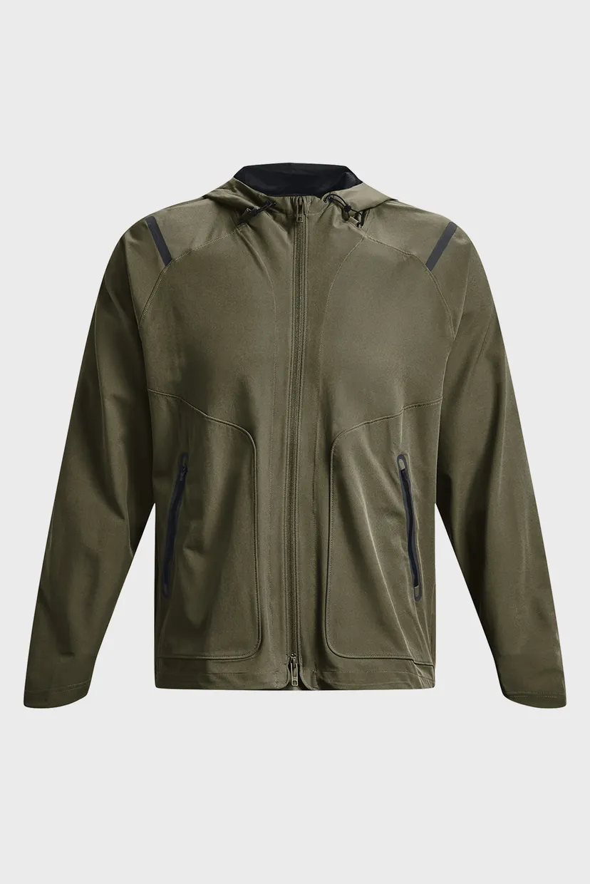 Мужская оливковая ветровка UA Unstoppable Jacket 5