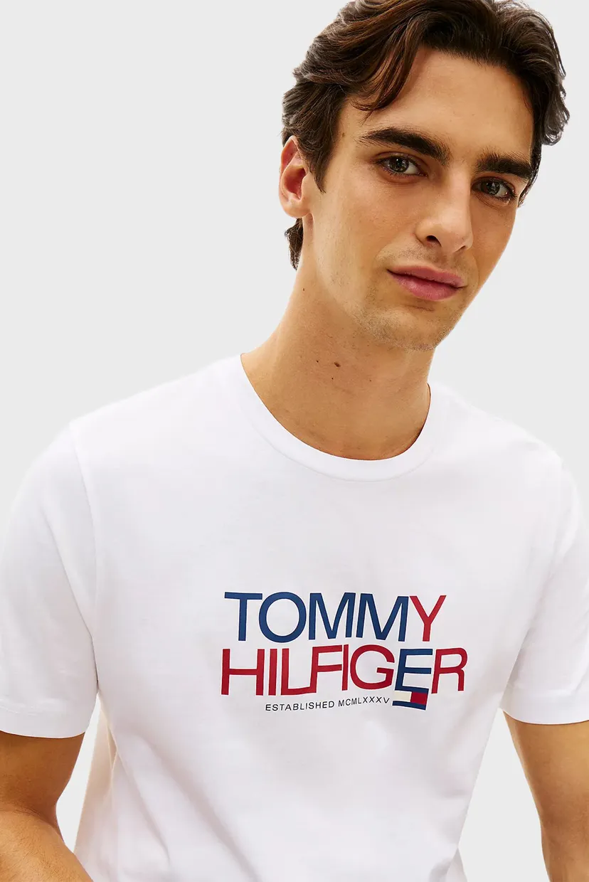 Мужская белая футболка BRAND LOVE BIG TEXT 4