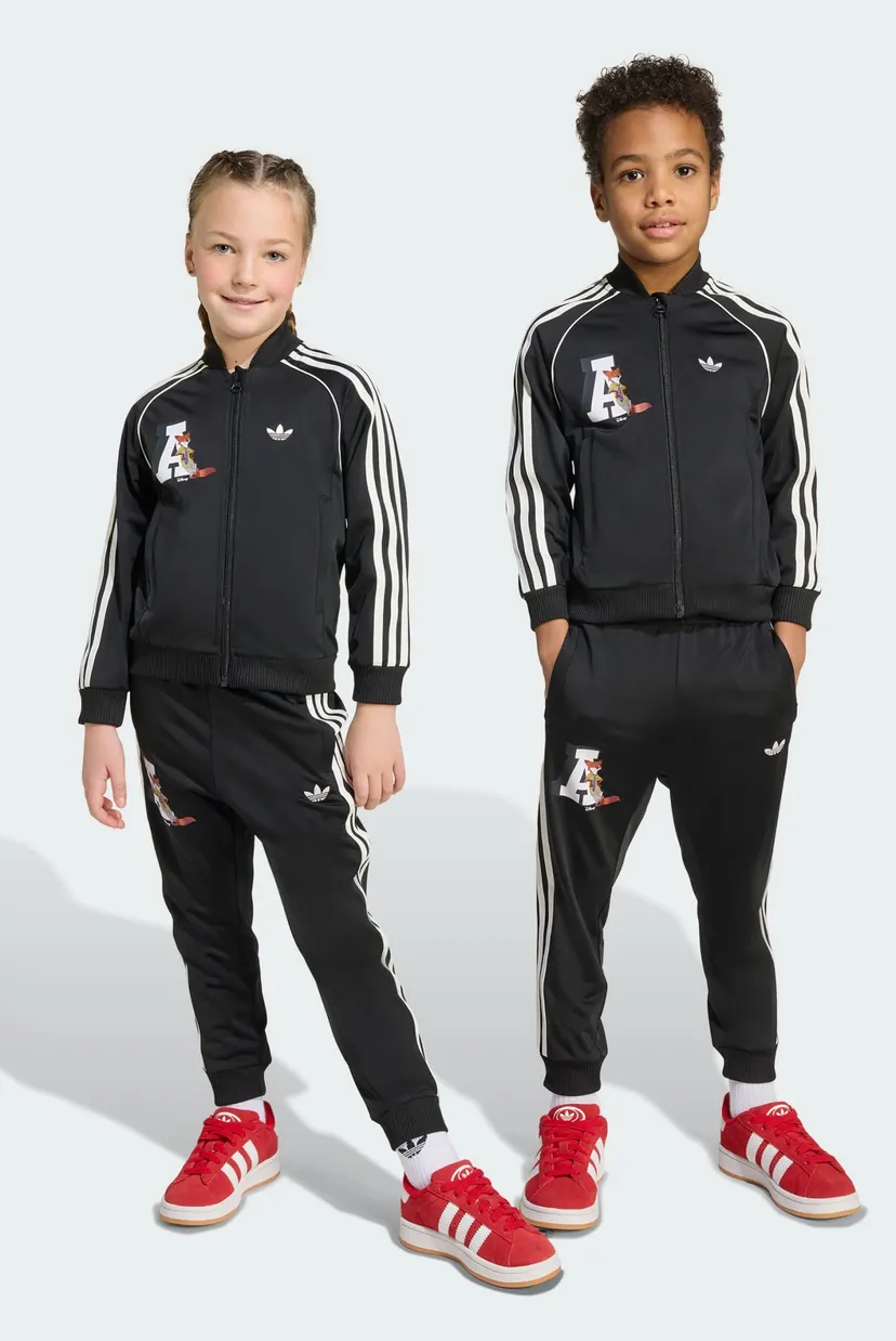 SP、UPPER DECK ゲームジャージ、NBA Детский черный спортивный костюм (кофта, брюки) SST Disney Kids