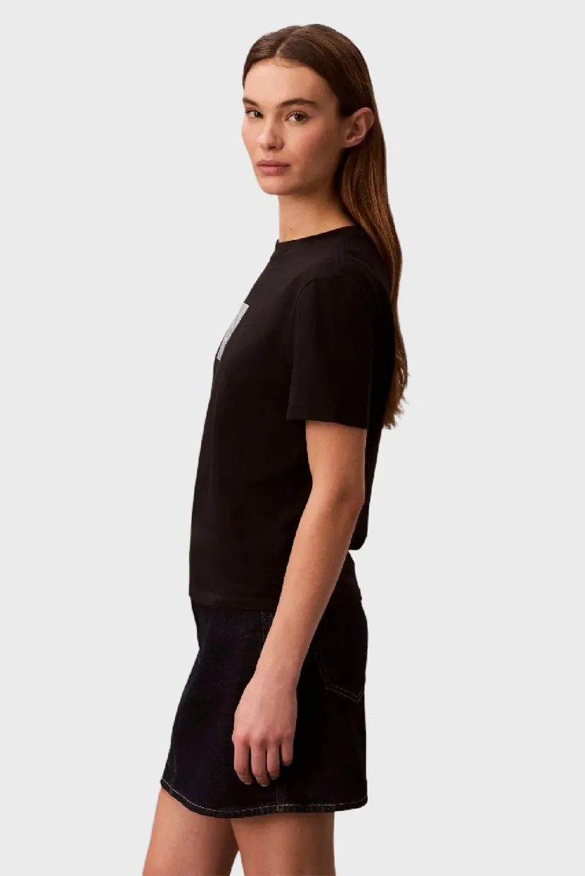 Жіноча чорна футболка CLASSIC FIT MONOGRAM 3