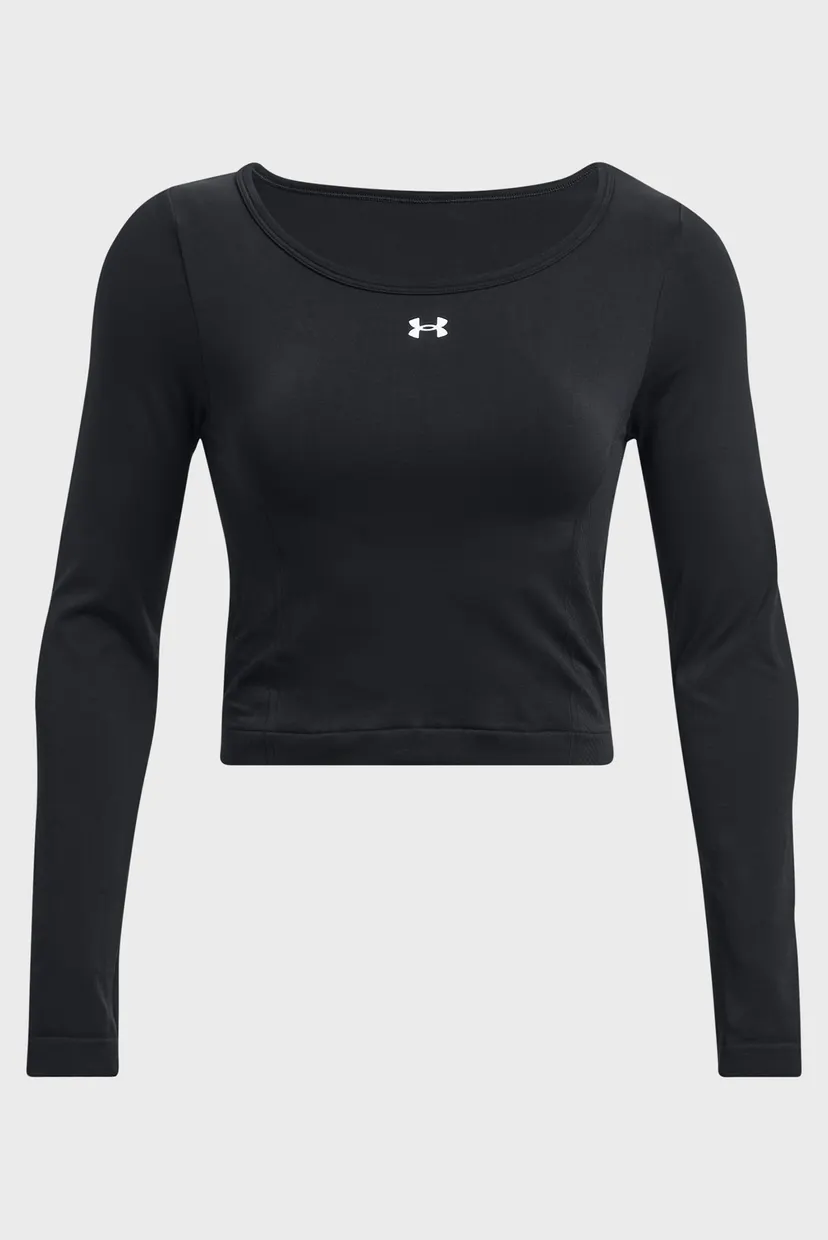 Женский черный лонгслив UA Train Seamless LS 5