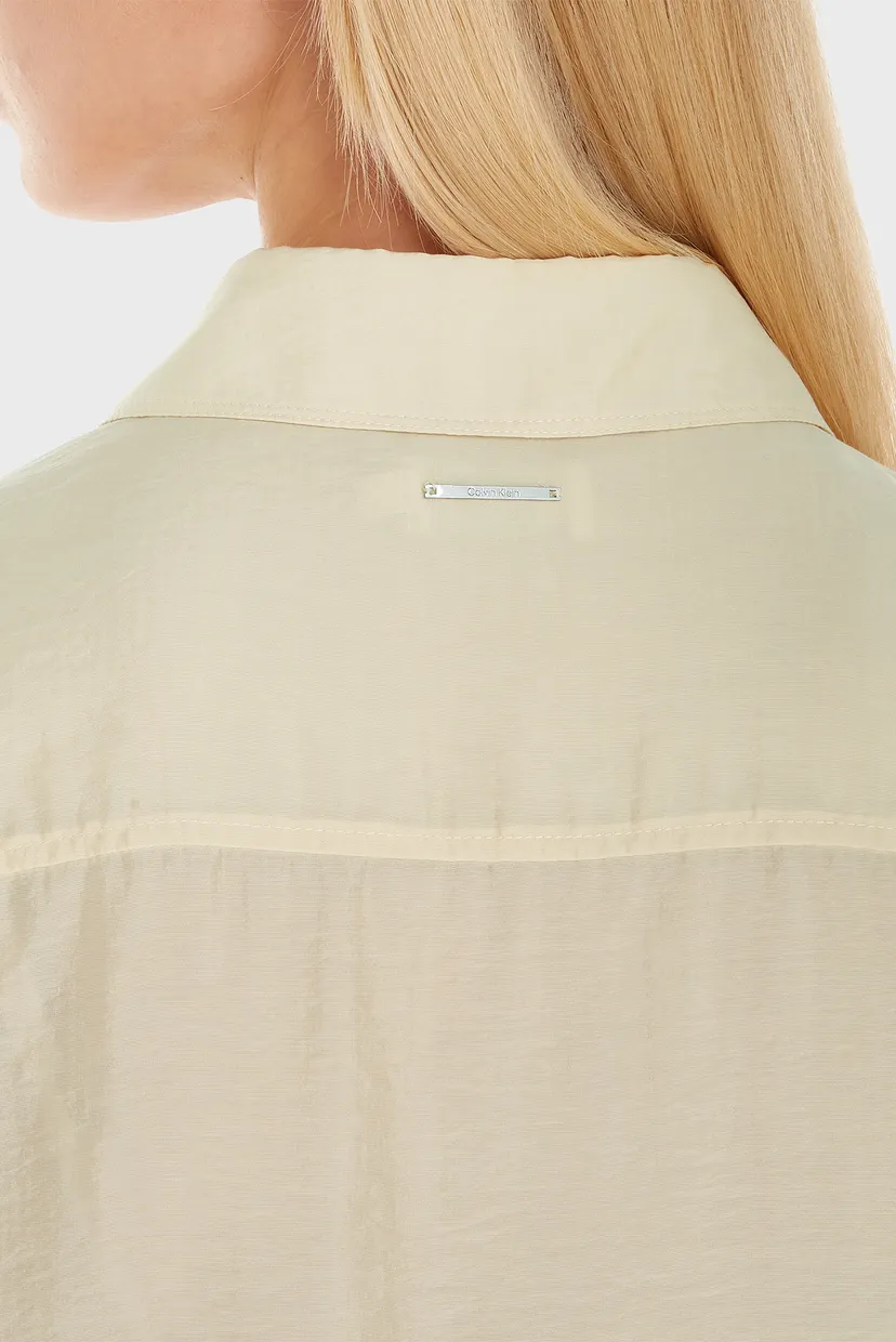 Жіноча бежева сорочка TENCEL RELAXED 3