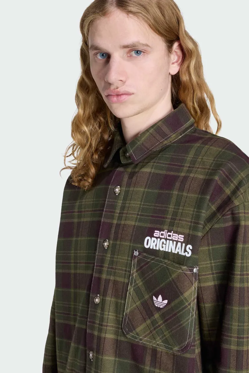 Чоловіча оливкова картата сорочка Originals Flannel Long Sleeve