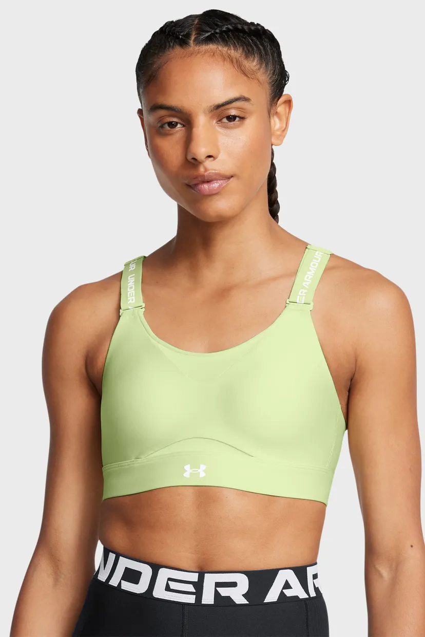 Жіночий салатовий топ UA Infinity High 2.0 Bra 3