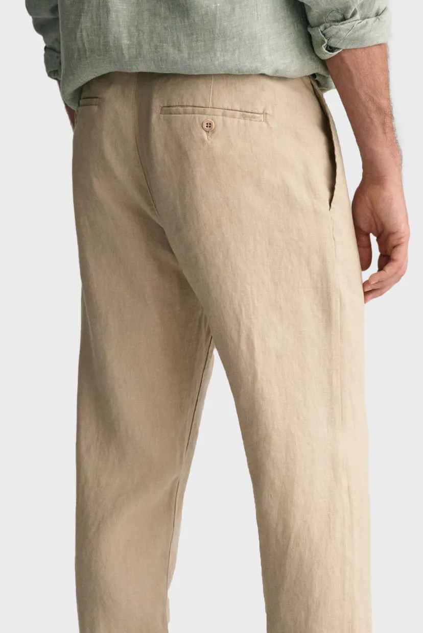 Чоловічі бежеві лляні брюки RELAXED LINEN DS 5
