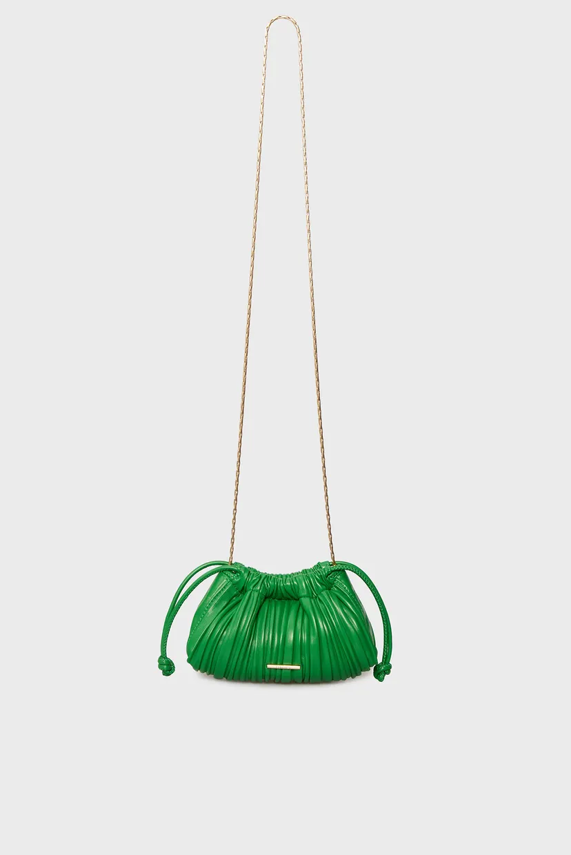Женская зеленая сумка PLISSE MINI DRAWSTRING 5