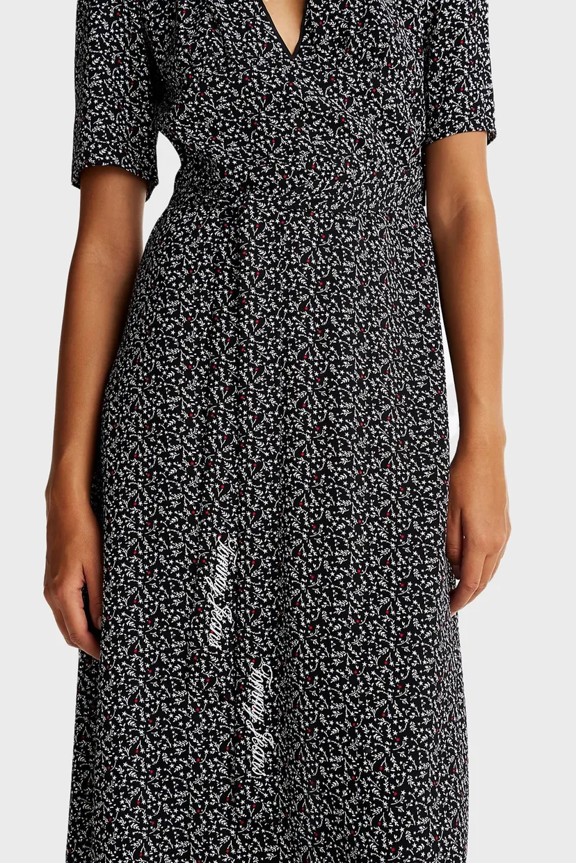 Жіноча чорна сукня з візерунком TJW FLORAL AOP MIDI DRESS 4