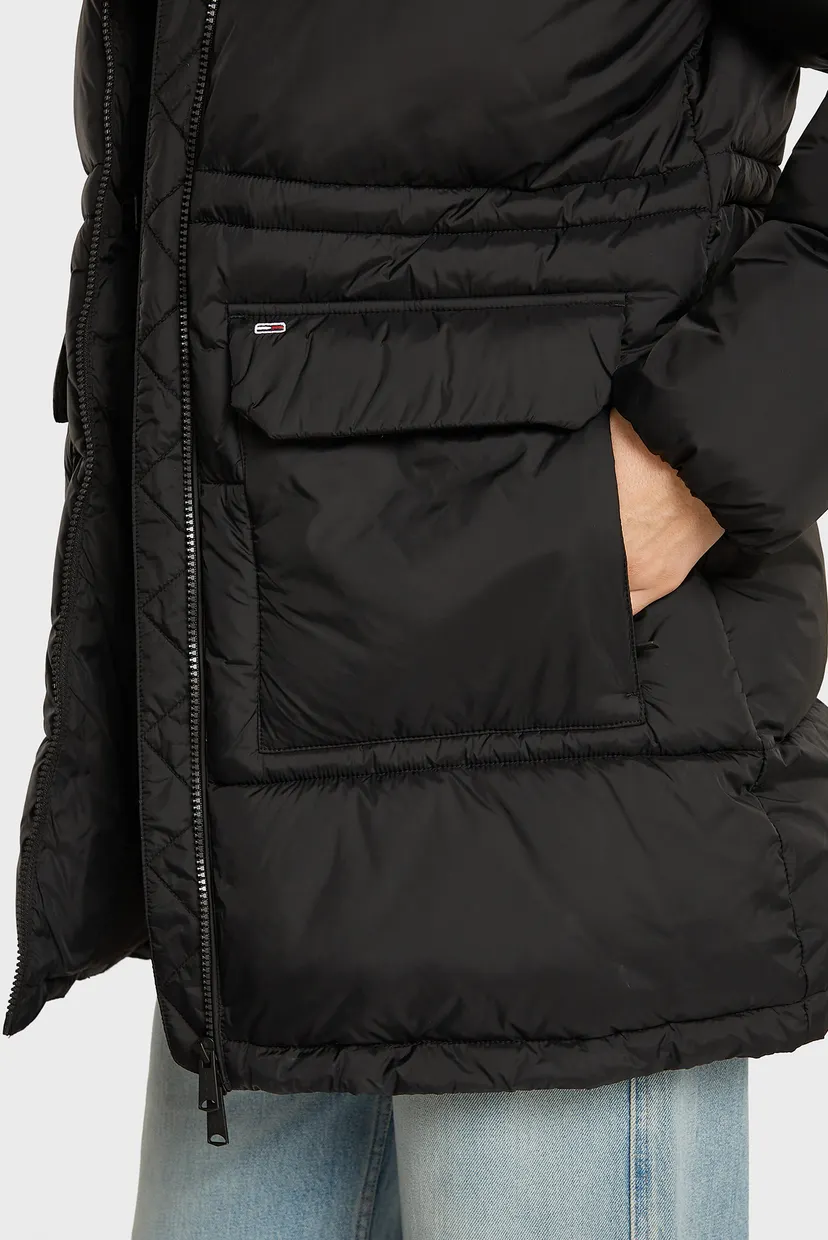 Жіноча чорна куртка TJW MIDI VAIL PUFFER 3