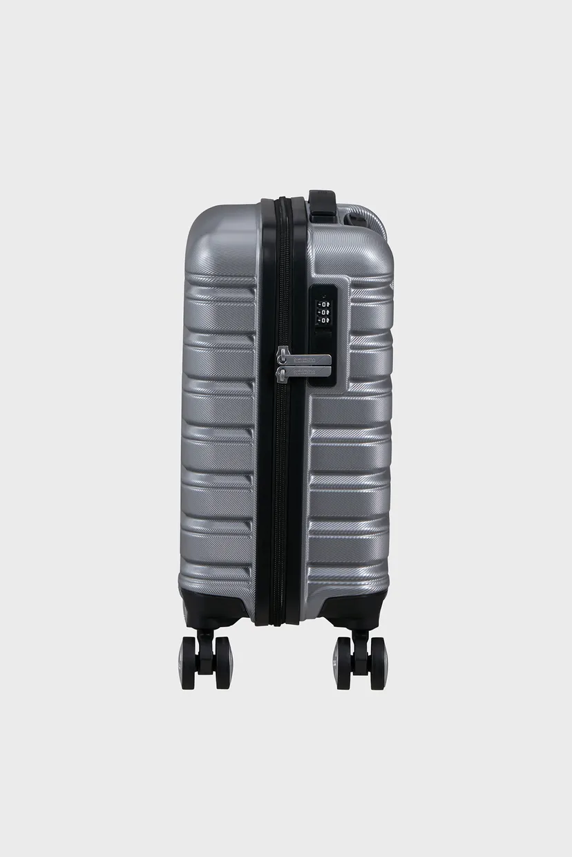 Серый чемодан 45 см FLASHLINE SKY SILVER 3