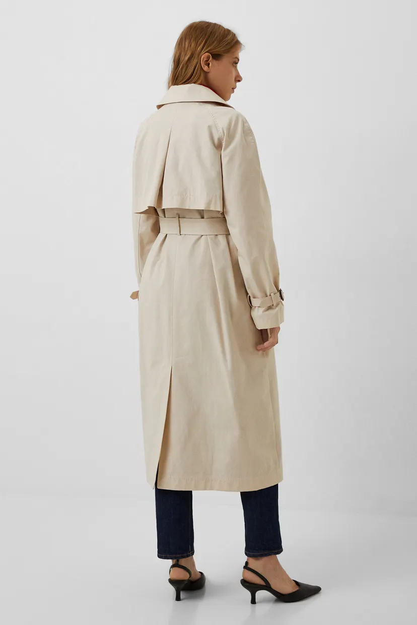 Женский бежевый тренч PEACHED COTTON LONG 3