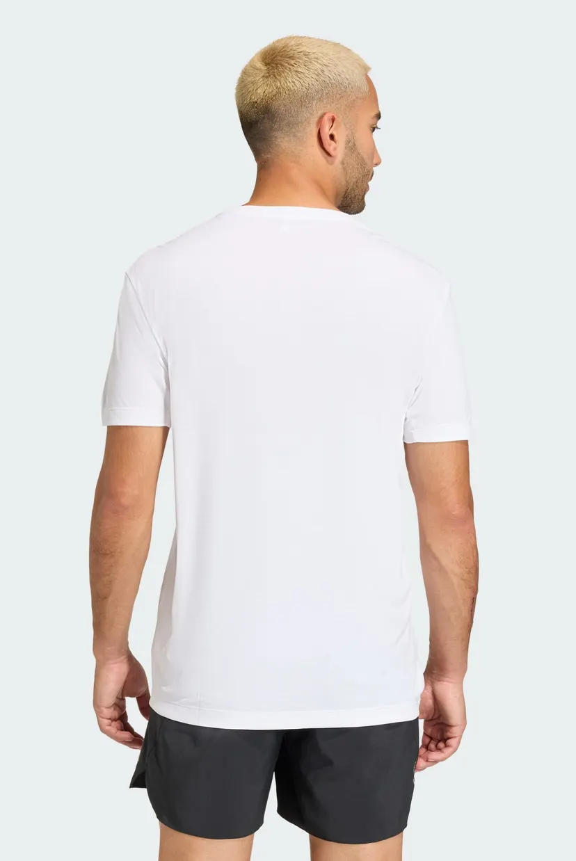 Мужская белая футболка adi365 Running Essentials Brand Love 3