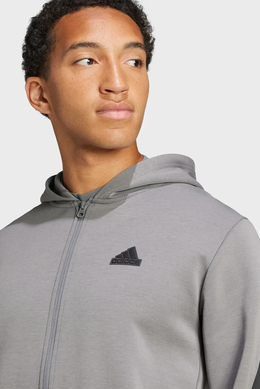 Чоловіче темно-сіре худі Future Icons 3-Stripes Full Zip 5