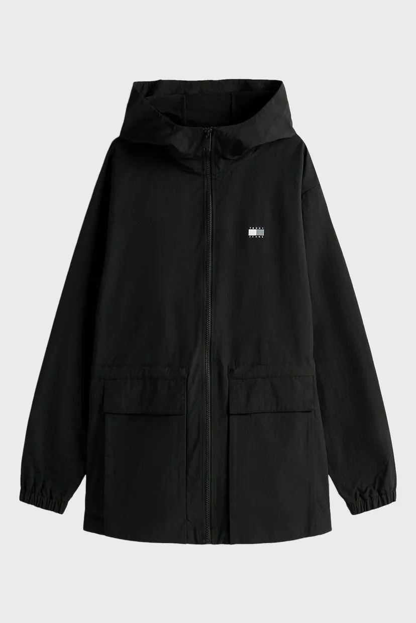 Жіноча чорна вітровка TJW MIDI HOODED WINDBREAKER 5
