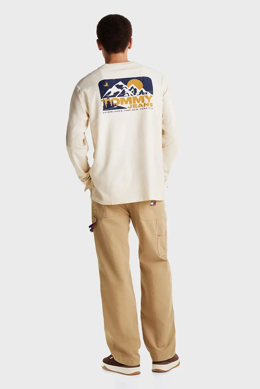 Мужской бежевый лонгслив TJM LS EXPLORER TEE 3