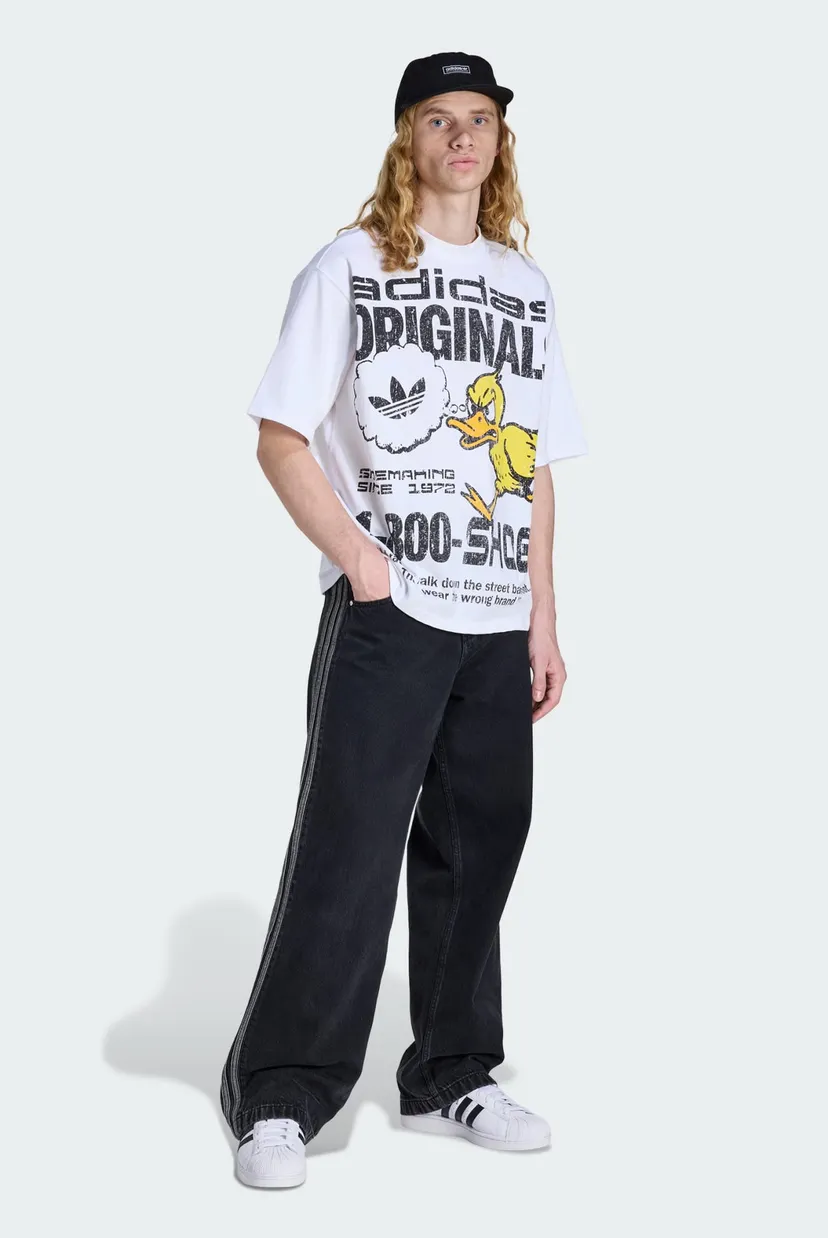 Мужская белая футболка Originals Duck Graphic adidas KG6439 — MD