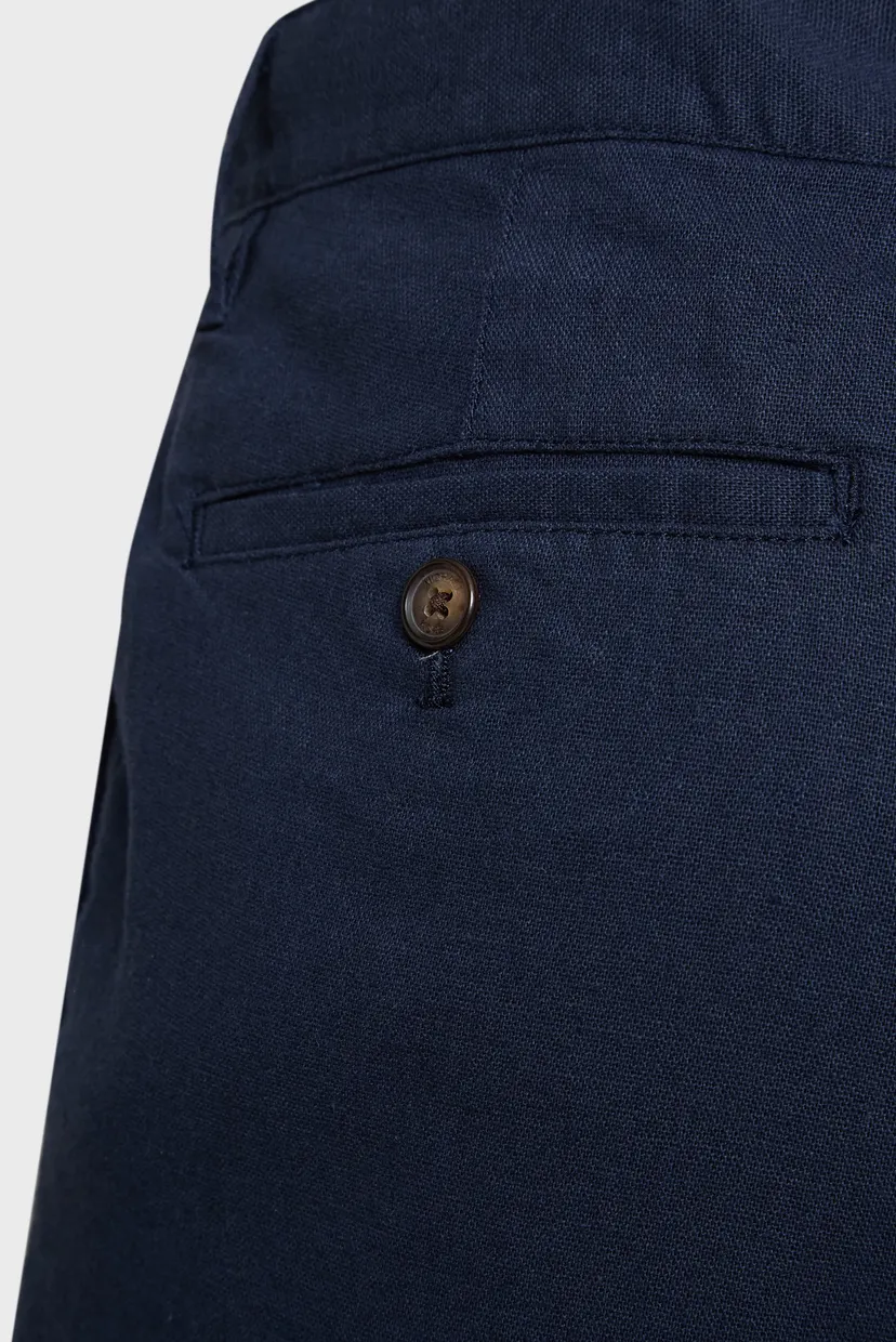 Мужские темно-синие льняные шорты LINEN COTTON SHORT 4