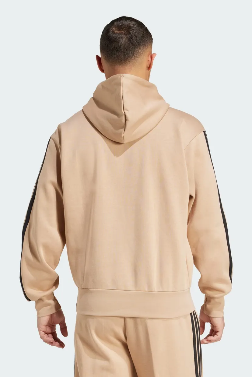 Чоловіче бежеве худі Essentials 3-Stripes Fleece 3