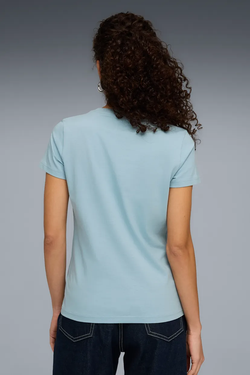 Жіноча блакитна футболка Essentials Elevated Tee Women 3