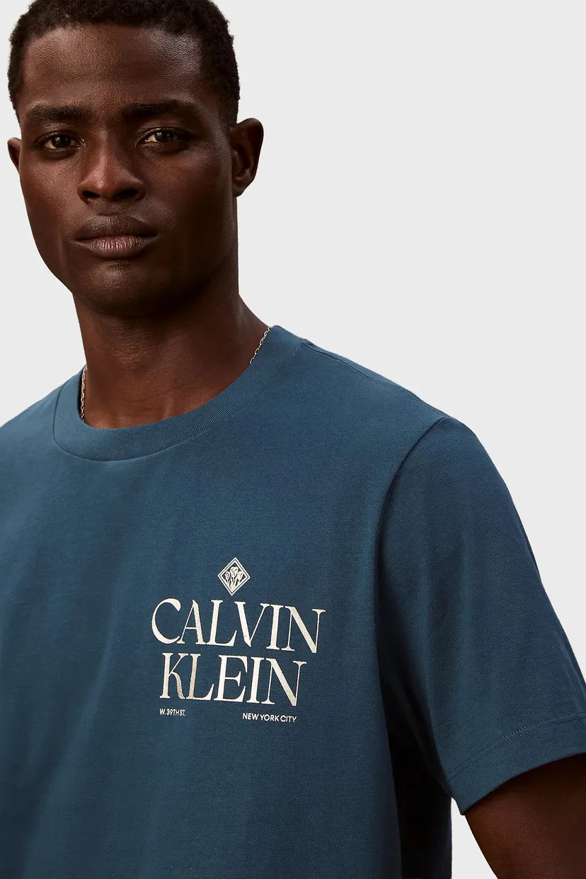 Чоловіча синя футболка ROSES GRAPHIC 4