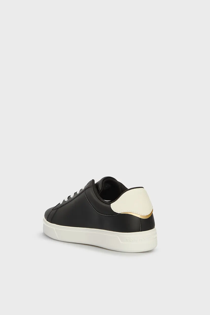 Женские черные кожаные сникерсы ESSENTIAL COURT SNEAKER 5