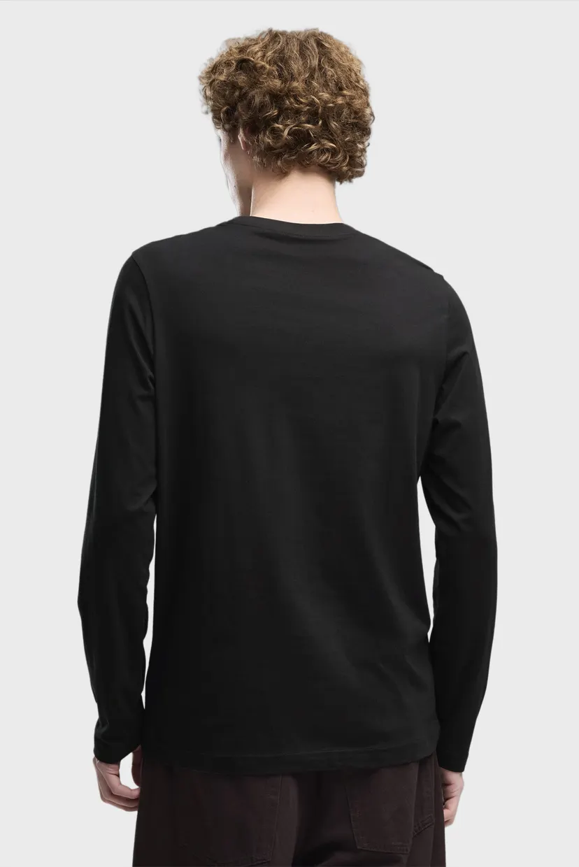 Чоловічий чорний лонгслів Essentials No. 1 Logo Long Sleeve Tee Men 3