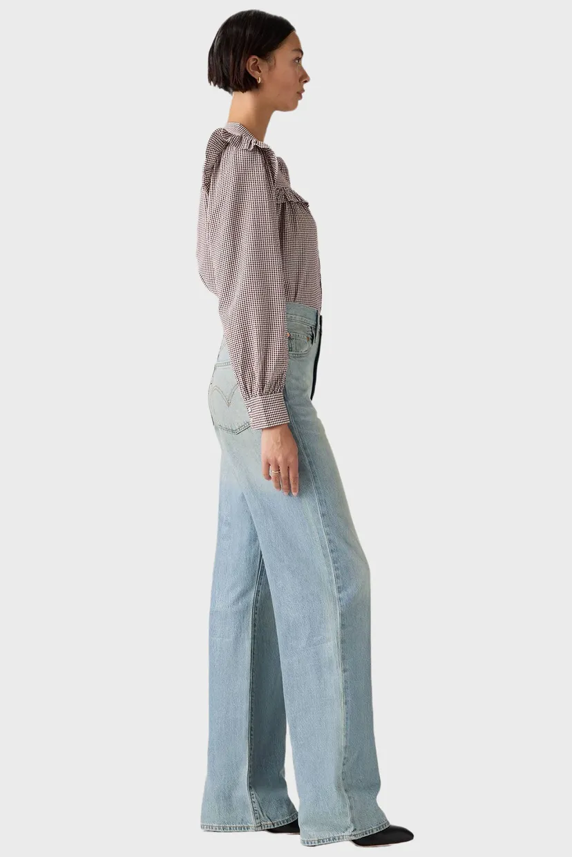 Жіночі блакитні джинси Ribcage Wide Leg 4