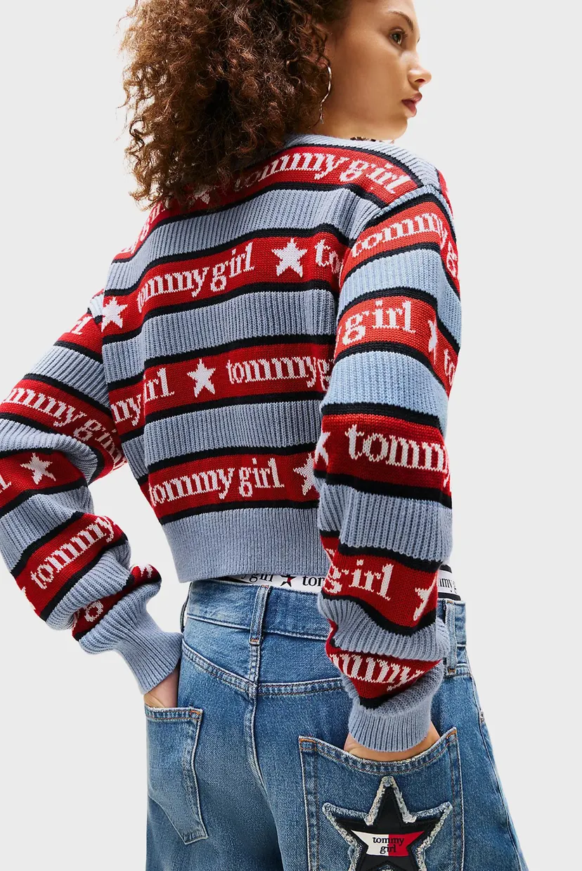 Женский свитер в полоску TOMMY GIRL 5