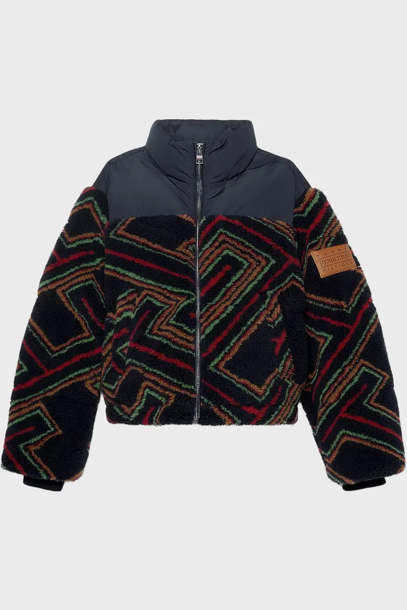 Женская темно-синяя куртка с узором Tommy x Pendleton 6