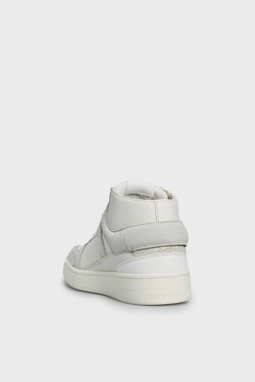 Жіночі білі шкіряні кросівки BASKET CUPSOLE HIGH MIX ML FAD 4