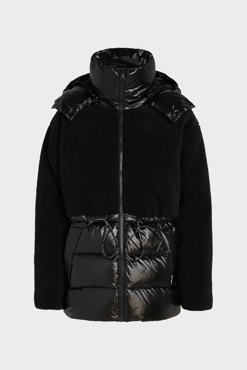 Женская черная куртка SHEARLING MIX 6