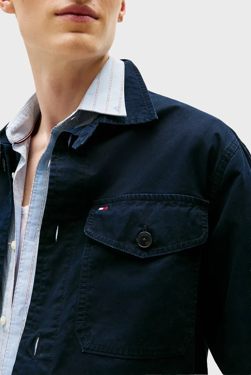 Мужская темно-синяя куртка TWILL SHIRT 4