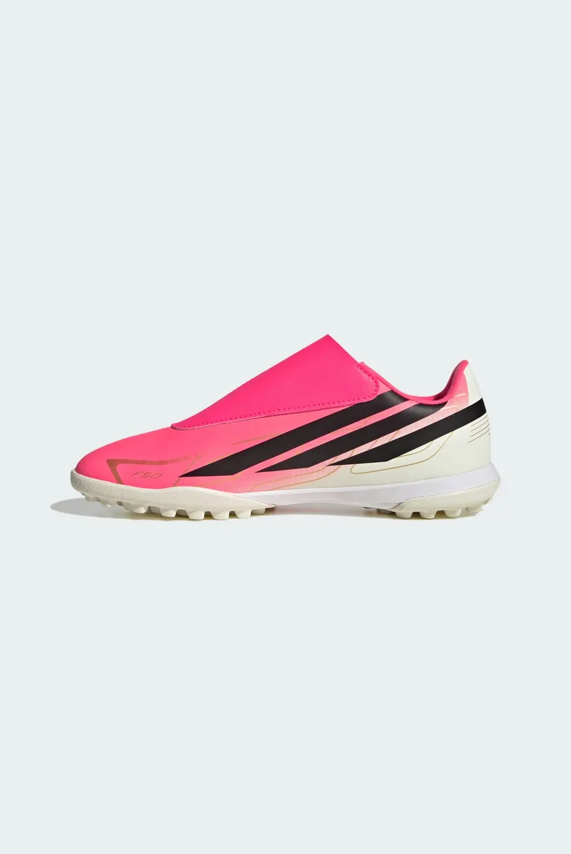 Детские розовые сороконожки F50 HYPERFAST CLUB Velcro Football Kids 6