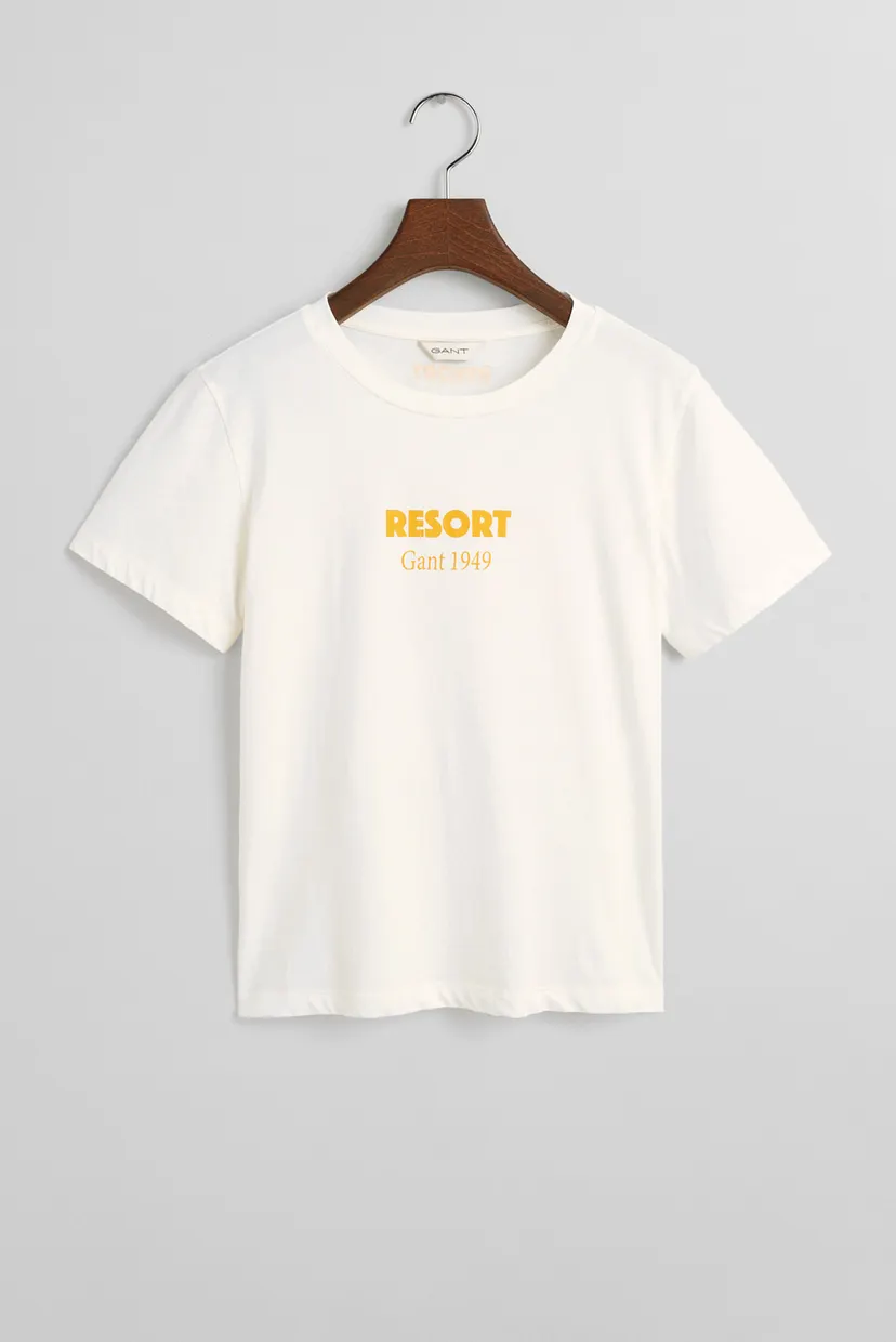 Жіноча біла футболка REG GANT RESORT SS 5
