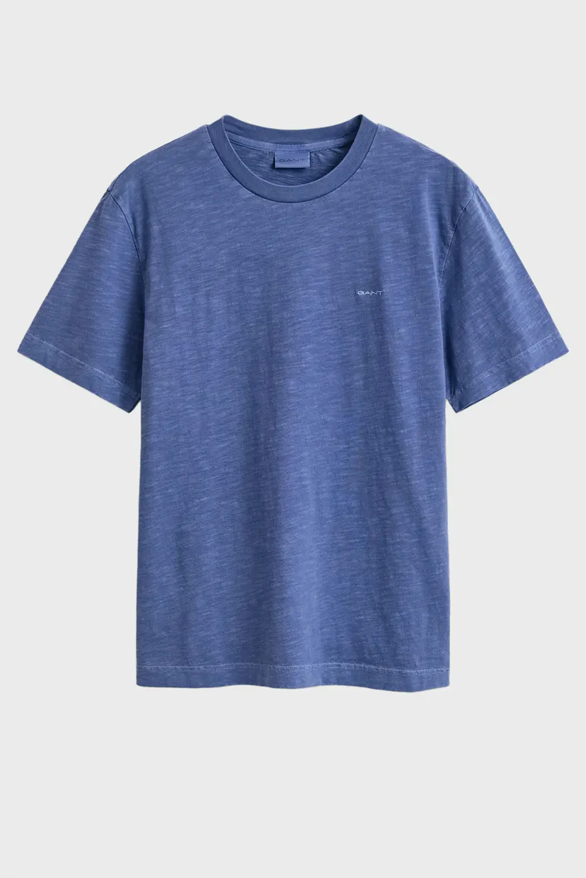 Мужская синяя футболка WASHED SLUB 5