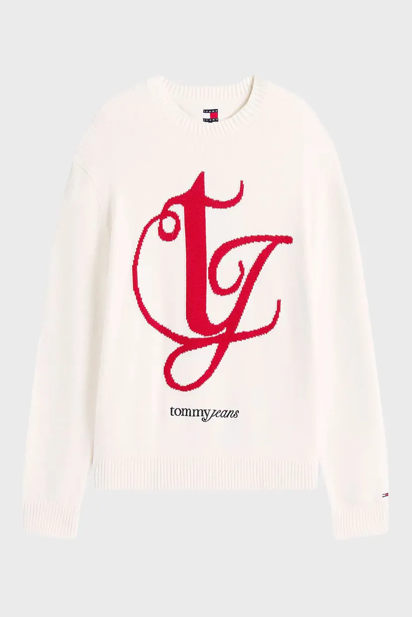 Чоловічий білий джемпер REG MONOGRAM 5