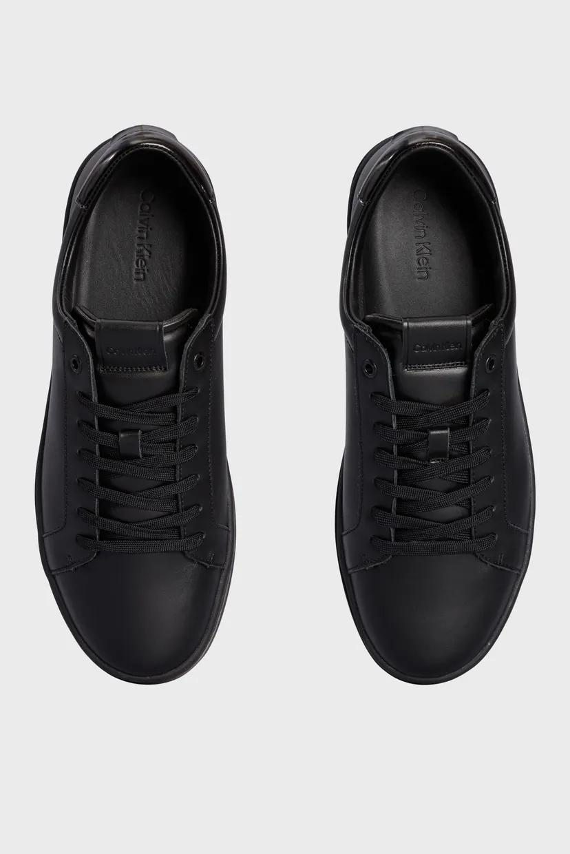 Мужские черные кожаные сникерсы LOW TOP LACE UP 4