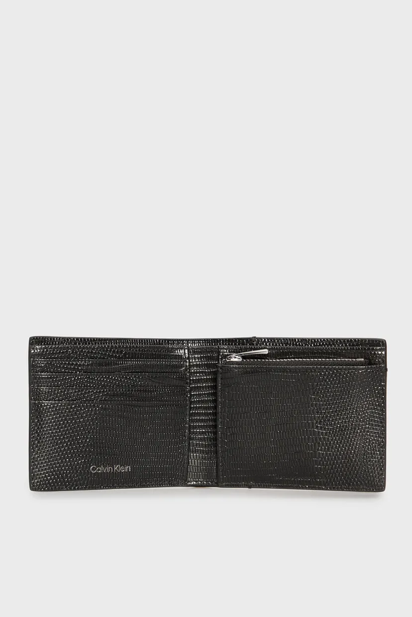 Чоловічий чорний шкіряний гаманець LIZARD EMBOSSED 4