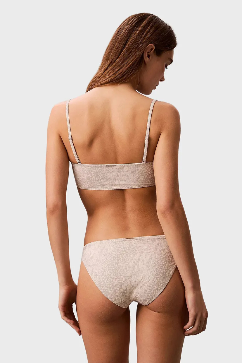 Женский серый лиф от купальника с узором BANDEAU 4