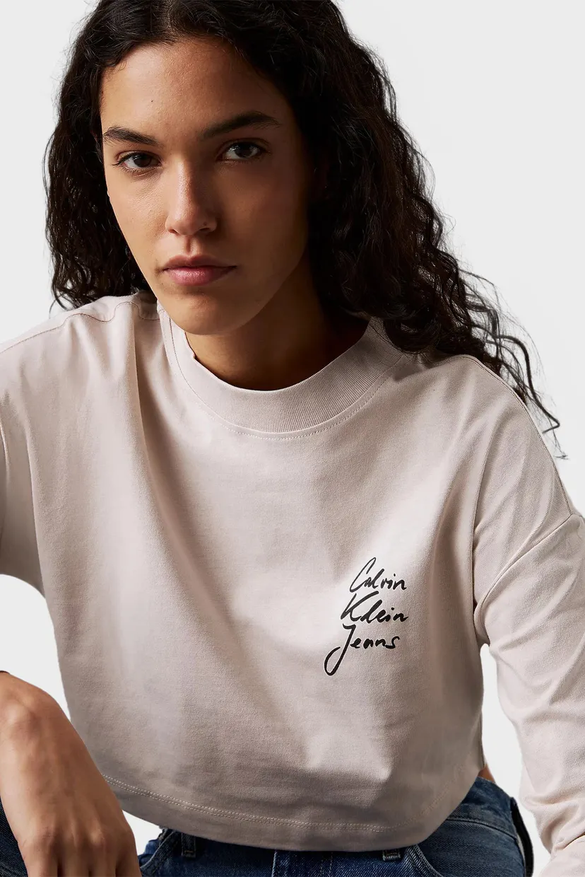 Жіночий сірий лонгслів SCRIPT INSTITUTIONAL LS TEE 4