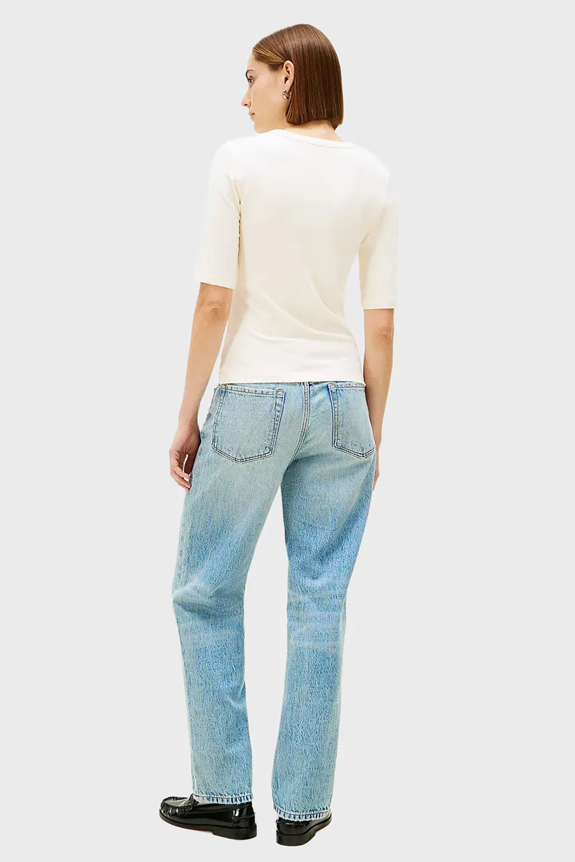Женская белая футболка SLIM 3