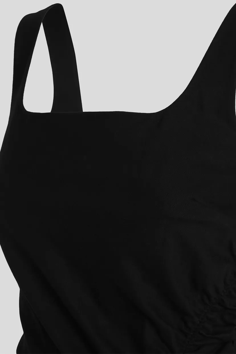 Женское черное платье GATHERED STRETCH DRESS 5