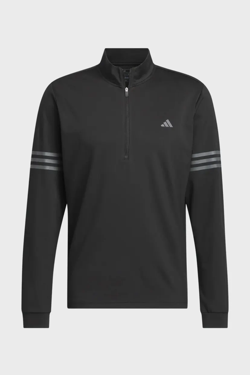 Чоловічий чорний лонгслів Adi 3-Stripes Half-Zip 6