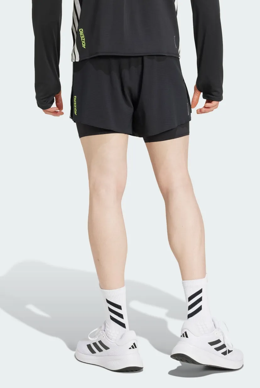 Мужские черные шорты 2в1 Adizero Running 2-in-1 Gel Pocket 3